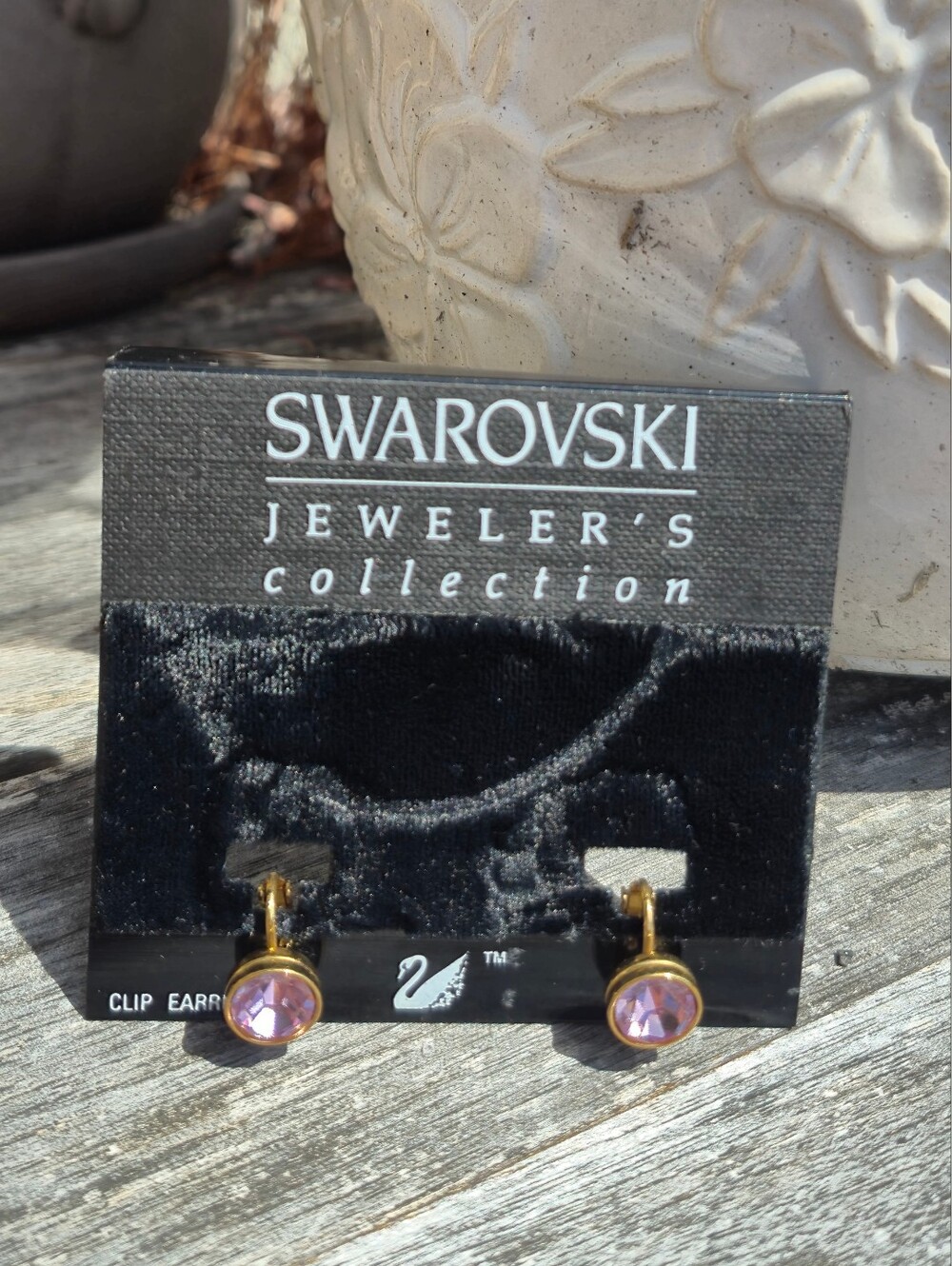 Vintage Swarovski Jeweler’s Collection Pink Crystal Clip-On Earrings